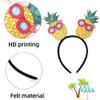 HIPIHOM 6Pcs Hawaiian Party Headbands Tropical Head Boppers Flamingo Palm Tree Pineapple Luau Party Headbands Decorations view 2