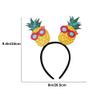 HIPIHOM 6Pcs Hawaiian Party Headbands Tropical Head Boppers Flamingo Palm Tree Pineapple Luau Party Headbands Decorations view 3
