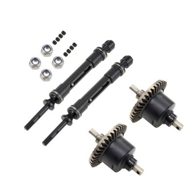 1/10 RC Car 2pcs Drive Shaft+1* Gear Differential Set for Traxxas Slash 4X4 VXL Replacement Accessories