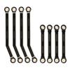 8PCS Black Coating Brass Links Rod Linkage Set for Axial AX24 XC-1 1/24 RC Crawler Car Upgrade Parts view 1