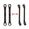 8PCS Black Coating Brass Links Rod Linkage Set for Axial AX24 XC-1 1/24 RC Crawler Car Upgrade Parts view 3