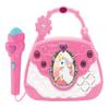 Lexibook Unicorn, Karaoke Bag with Microphone, Voice Changer, Demo Songs, Light Effects, mic Included, aux-in Input, Pink/Blue, K102UNI view 2