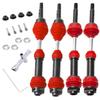 Drive Shaft CVD Axles Upgrades for 1/10 Slash VXL 4x4 Rustler Stampede Hoss VXL 4x4 4WD,4Pcs Front Rear Transmission Driveshaft Parts Hops Up,Red (Upgrades in 2023) view 1
