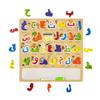 Arabic Alphabet Numbers Wooden Puzzles for Toddlers, Learn Arabic Alphabet Words Numbers for Kids, Arabic Toys Montessori Educational Letters Numbers Puzzles view 4