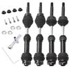 Drive Shaft CVD Axles Upgrades for 1/10 Slash VXL 4x4 Rustler Stampede Hoss VXL 4x4 4WD,4Pcs Front Rear Transmission Driveshaft Parts Hops Up,Black (Upgrades in 2023) view 1