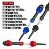 Drive Shaft CVD Axles Upgrades for 1/10 Slash VXL 4x4 Rustler Stampede Hoss VXL 4x4 4WD,4Pcs Front Rear Transmission Driveshaft Parts Hops Up,Black (Upgrades in 2023) view 2
