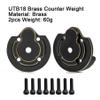 2pcs UTB18 Brass Axle Housing Covers Counter Weight for Axial RC Crawler 1/18 UTB18 Capra Unlimited Trail Buggy RTR Upgrade Part (2pcs UTB18 Brass Axle Housing Covers) view 4