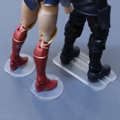 FIGURESLAB 100PCS Action Figure Stand, 6inch Figures Toy Support Stands Display Bases Holder, Compatible with 1/12 Scale Mavel Legends Series/GiJeo Classified Series/D C/Mo tu, Mix Square & Round