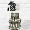 2023 Graduation Gift Money Holder - Graduation Money Cake, Holders with 25 Holes, DIY Double-Layer Cash Holder, Unique Gift Ideas for Graduation, Money Holder for Party (Black) view 1