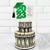 2023 Graduation Gift Money Holder - Graduation Money Cake, Holders with 25 Holes, DIY Double-Layer Cash Holder, Unique Gift Ideas for Graduation, Money Holder for Party (Green) view 1