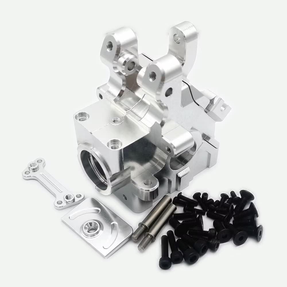Aluminum Front or Rear Gearbox Case Bulkhead Cover Silver for Arrma 1/5 8s Kraton Outcast ARA310935