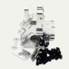 Aluminum Front or Rear Gearbox Case Bulkhead Cover Silver for Arrma 1/5 8s Kraton Outcast ARA310935 view 3