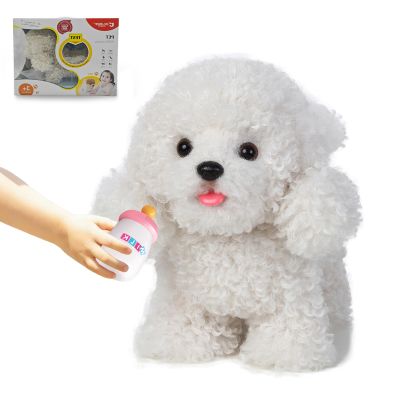 Electronic Walking Poodle Stuffed Dog Toy, Realistic Interactive Puppy Pet Dog, Walking, Barking,Wagging Tail & Talking,Present Pet Gifts for 3+ Year Boys Girls