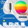 Hanaive 6 Pcs Kickballs 10 Inch Playground Ball Rubber Inflatable Dodgeball with Pump and Storage Bag Bouncy Kickball for Adults Sports Outdoor Activities(Rainbow) view 2