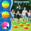 Hanaive 6 Pcs Kickballs 10 Inch Playground Ball Rubber Inflatable Dodgeball with Pump and Storage Bag Bouncy Kickball for Adults Sports Outdoor Activities(Rainbow) view 3