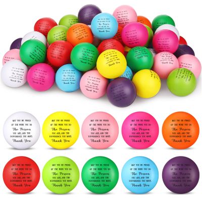 100 Pcs Thank You Gift Stress Balls Appreciation for May You Be Proud of The Work You Do Relief Anxiety Fidget Toys for Adults Employee Coworker Teacher Retirement