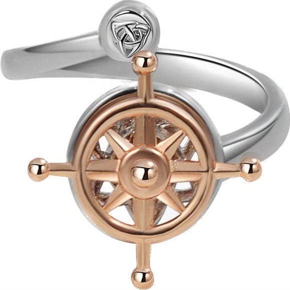 SATZIG Amazon pop-up rotating turning rudder ring Decompression anti-anxiety ring European and American jewelry