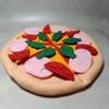 Handmade Felt Pizza Pretend Play Food, Montessori Learning Toy for Fine Motor Skills, Play Kitchen for Toddler from 2 years. Diameter 26cm (10.2'') view 3