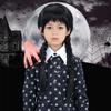 Bettecos Kids Pigtail Wig with Fake Hand and Necklace Long Black Briaded Synthetic Hair Wigs for Girls Halloween Costume Cosplay Party view 2