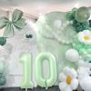 10 Balloon Number, 40 Inch Light Green Foil Balloons Giant Jumbo Helium Number 10 Balloons for Boys Girls 10th Birthday Decorations Anniversary Events Party Decorations(Light Green) view 2