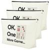 Mxrymvu 3Pcs Mahjong Lovers Gift for Women Makeup Bag Mahjong Player Gifts for Friend Grandma Cosmetic Bag Gambling Present Birthday Christmas Retirement Present for Mom Cosmetic Travel Pouch view 1
