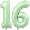 16 Balloon Number, 40 Inch Light Green Foil Balloons Giant Jumbo Helium Number 16 or 61 Balloons for 16th 61th Birthday Decorations Anniversary Events Boys Girls Party Decorations(Light Green) view 1