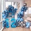 14 Balloon Number, 40 Inch Blue Foil Balloons Giant Jumbo Helium Number 14 or 41 Balloons for 14th 41th Birthday Decorations Anniversary Events Boys Girls Party Decorations (Blue) view 4