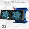 VXL-3s ESC Cooling Fan and Motor Dual Fan Set Compatible with Traxxas Slash 4x4 Stampede 4x4 Rustler 4x4 Hoss 44 Velineon VXL 3s Heat Sink, Blue view 4