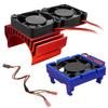 VXL-3s ESC Cooling Fan and Motor Cooling Fan Dual Fan Set Compatible with Traxxas Slash 4x4 Stampede 4x4 Rustler 4x4 Hoss 44 Velineon VXL 3s Heat Sink, Red view 1
