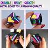2pc Fidget Spinner Toys Cube Adults, Easter Basket Stuffers for Teens Metal EDC Cool Desk Gadgets Office Toys Small Anxiety Figette Sensory Toy, ADHD Tool Fingears Figet Stress Valentine Gift for Boy view 3