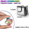 2pc Fidget Spinner Toys Cube Adults, Easter Basket Stuffers for Teens Metal EDC Cool Desk Gadgets Office Toys Small Anxiety Figette Sensory Toy, ADHD Tool Fingears Figet Stress Valentine Gift for Boy view 2