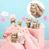 Yinder Bear Cake Toppers Mini Bear Cake Decorations Cake Toppers Gold White Pearl Ball for Birthday Party Decorations(Pink, Brown,Vivid Style) view 2
