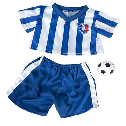 All-Stars Soccer Uniform with Soccer Ball for Plush Toy, Soccer Uniform for You Soft Toy Friend - Fits Most 14 inch to 16 inch Toy