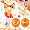 Lenwen 34 Pcs Jungle Animal Themed Party Decorations Cute Fox Birthday Party Supplies Include Farm Zoo Theme Banner, Balloons for Boy Girl Birthday Baby Shower Wedding Graduation view 3