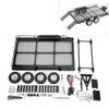 Alomejor Flatbed Trailer Kit Metal Trail Car Trailer Accessory with Four Tires RC Accessory Fit for 1:10 RC Car view 3