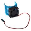 NATEFEMIN Blue RC Heat Sink Motor Heatsink with Fan Cooling Head Vent 540 545 3650 Size for Himoto kata 1:10 Car Accessory Part view 4