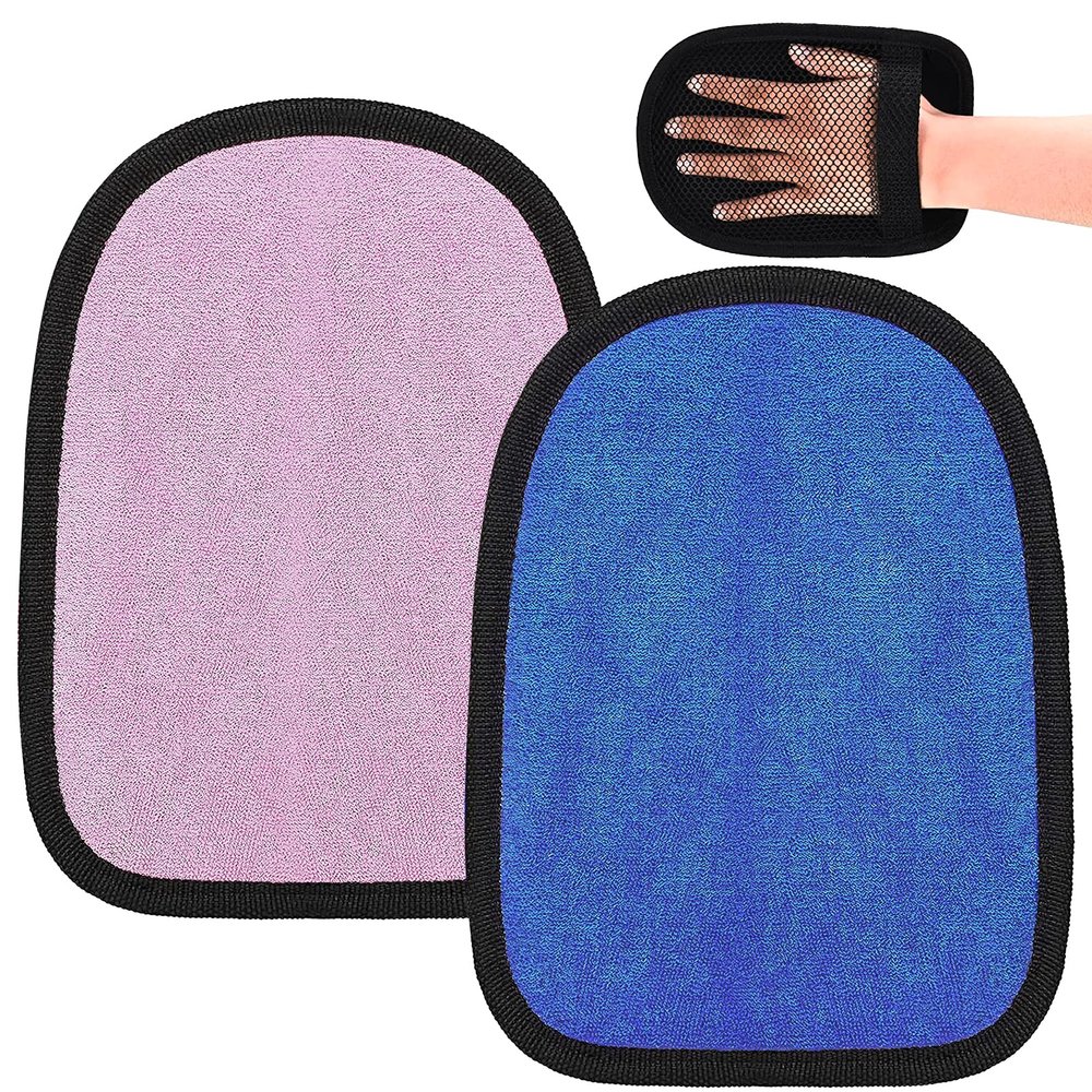 2 Pcs Sand Off Mitt for Water Sports, Beach Accessories, Soft Cleaner Mitt for Children Adults, Remover Wipe Off for Volleyball, Beach Essentials Must Haves