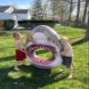Jumbo Inflatable Shark Head Pool Float! This Cool and Funny Pool Float with Lifelike Features is Perfect for Pool Parties, Birthday Parties,Beach Parties or just a Floating Pool Lounge! view 2
