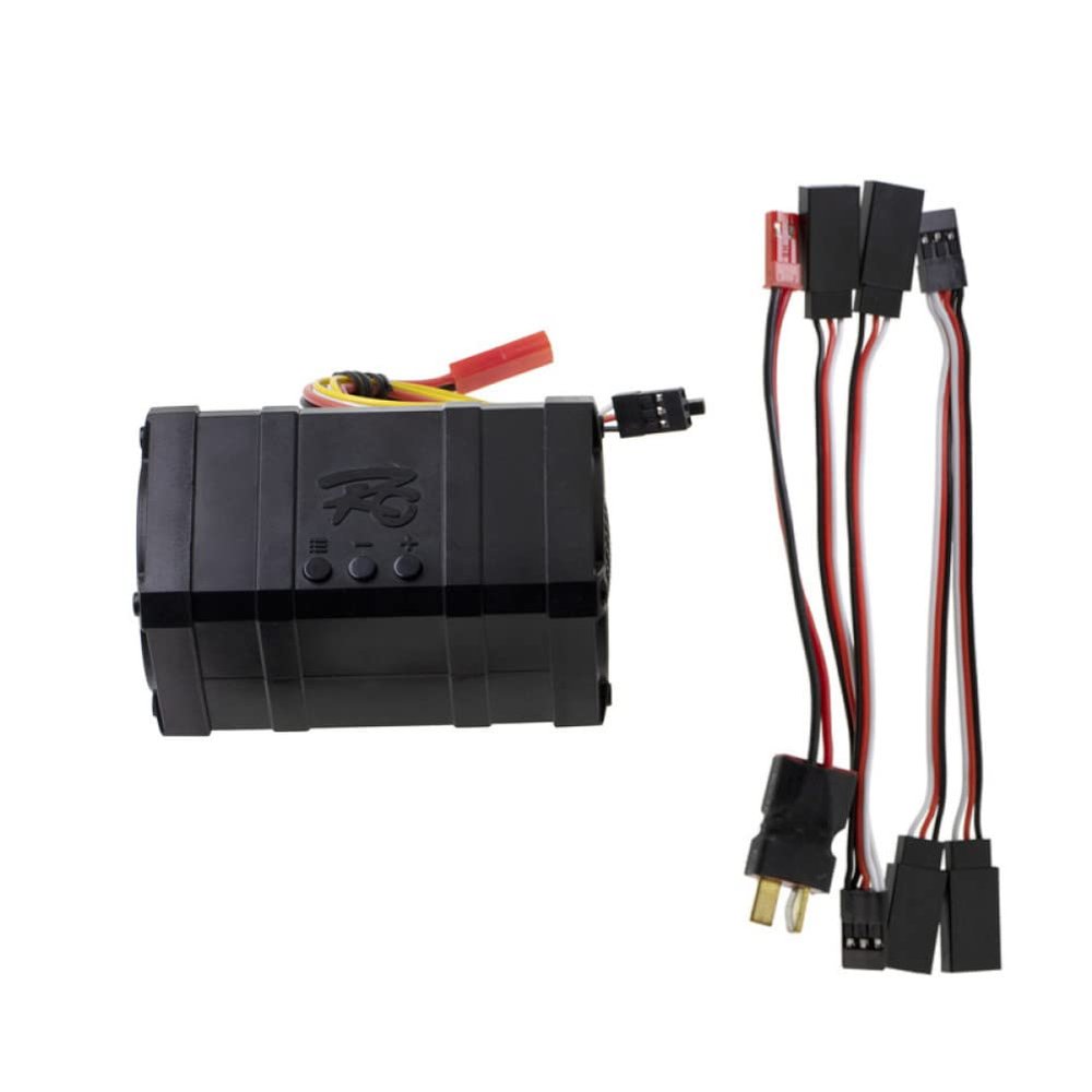 NATEFEMIN Dual Channel Engine Sound Simulator System 10 Sound Effects Standby Statement& AUX Channel Supported for RC Car Accessory Part