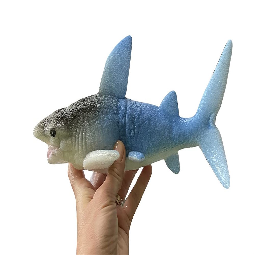 1 Jumbo Grow a Shark in Water - Add Water and it Grows up to 11" - Shark Lover Gift - Fun Sea Critter Toy Bath Fun Science Expanding Novelty Magic Absorbent Polymer Toy (Random Color)