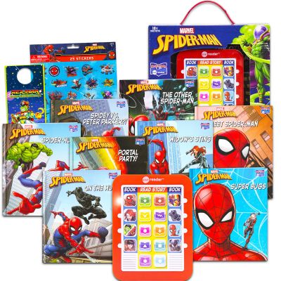 Marvel Spiderman Me Reader Electronic Reader 8 Book Bundle - Avengers Books for Toddlers, Kids Featuring Spiderman, Hulk, and More With Stickers | Learning Toys