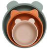 Ali+Oli Children's (3pc) Stackable Snack Bowl Set (Citrus Splash) BPA Free Food-Grade Silicone Bowls for Infant & Toddler view 1