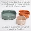 Ali+Oli Children's (3pc) Stackable Snack Bowl Set (Citrus Splash) BPA Free Food-Grade Silicone Bowls for Infant & Toddler view 2