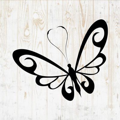 Butterfly Decals Peel and Stick - Wall Vinyl Decals Stickers - Realistic Monarch Purple Black Golden Gold Silver Silhouette - Car Window Truck Laptop Tumbler - Kids Nursery Room Decor DWSV14502