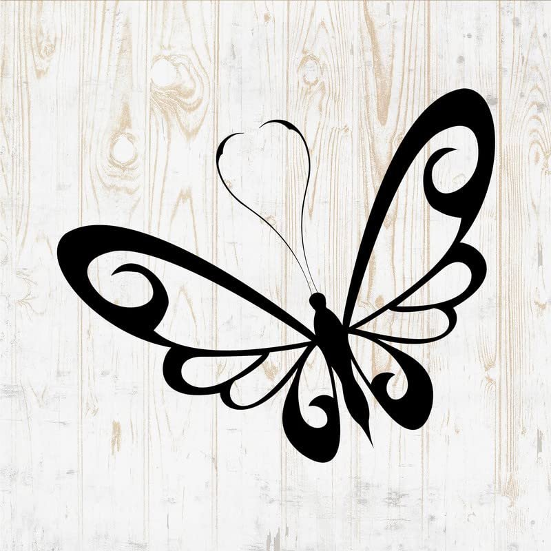 Butterfly Decals Peel and Stick - Wall Vinyl Decals Stickers - Realistic Monarch Purple Black Golden Gold Silver Silhouette - Car Window Truck Laptop Tumbler - Kids Nursery Room Decor DWSV14502