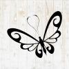 Butterfly Decals Peel and Stick - Wall Vinyl Decals Stickers - Realistic Monarch Purple Black Golden Gold Silver Silhouette - Car Window Truck Laptop Tumbler - Kids Nursery Room Decor DWSV14502 view 1