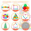 Ball Pit Balls Clear - Crush Proof Ball Pit Balls Plastic Toy Balls for Ball Pit Boys and Girls (Rainbow Colors, 100 Pack) view 3