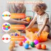 Ball Pit Balls Clear - Crush Proof Ball Pit Balls Plastic Toy Balls for Ball Pit Boys and Girls (Rainbow Colors, 100 Pack) view 4