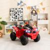 Costzon Kids ATV, 12V Battery Powered Ride on Car Quad W/Adjustable Speed, Treaded Tires, Headlights, Horn, Music, Forward & Backward, Electric ATV for Boys & Girls (Red) view 2