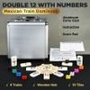 Queensell Mexican Train Dominoes Set with Numbers, Double 12 Dominoes Sets for Adults, Mexican Domino Train for Adults and Family - Domino Sets 91 Tiles with Aluminum Case view 2